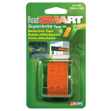 Incom RE180 Orange Fluorescent Reflective Tape 1" x 24"