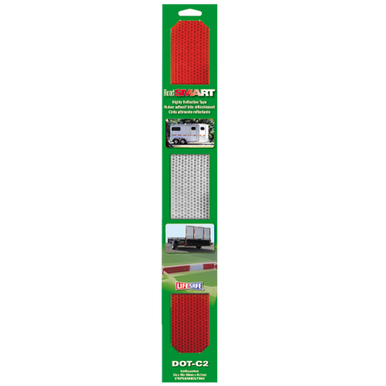 Incom RE3986 Rd/Sl DOT Reflective 2" x 18" 4/pkg