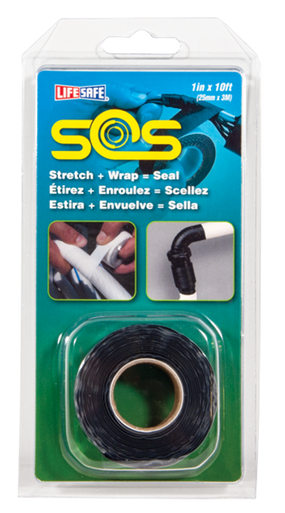 Incom RE6498 Black SOS Silicone Tape 1" x 10'