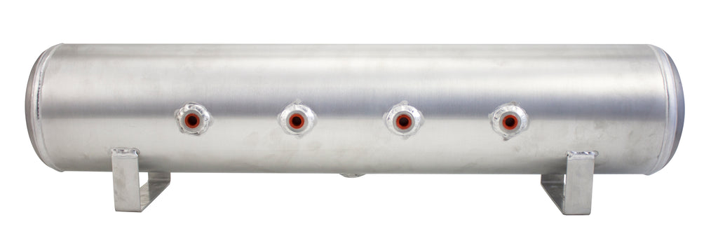 ~(7-Lbs.-32X8x8)~-4-Gal-Alum-Air-Tank---(4)-14-In-Face-Ports-(2)-38-In-End-Ports-And-14-In-Drain-Port---30-In-L-X-6-In-D