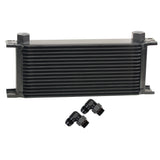 Derale 51680 16 Row Series 10000 Stack Plate Oil Fluid Cooler, 90 degree swivel -8AN