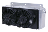 Derale 65840 11 Row Hi-Flow Racing Remote Fluid Cooler with Dual Fans, 7/8-14 UNF O-ring
