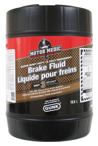 Motor Medic M4339-C Super Heavy Duty DOT 3 Brake Fluid, 18.9 L