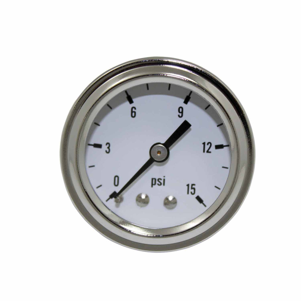1-12-In-Dia-Full-Sweep-Mechanical-0-15-Psi-Analog-Display-White-Face-Chrome-Be