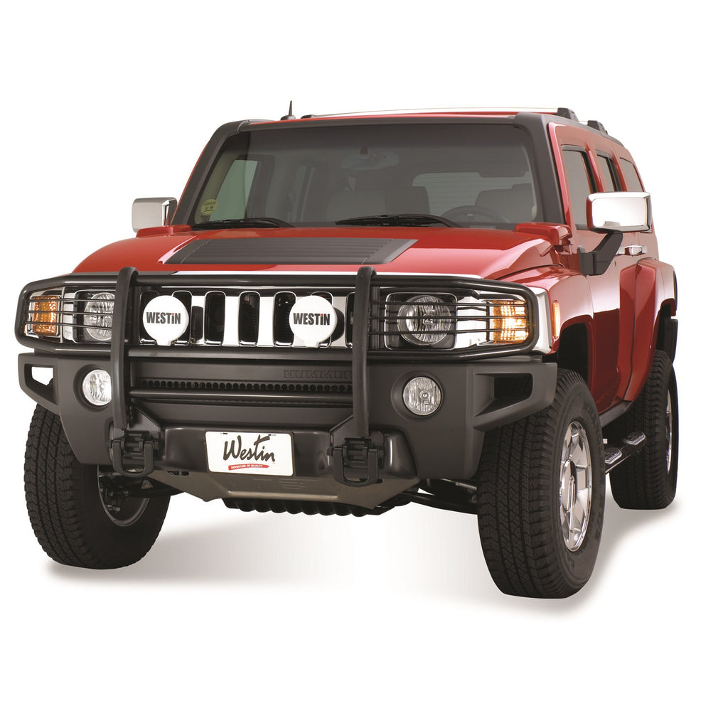 (1-Box)0610-Hummer-H3H3t-1Pc-Black-Sportsman-Grille-Guard