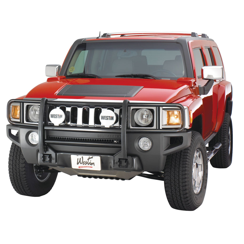 (1-Box)0610-Hummer-H3H3t-1Pc-Black-Sportsman-Grille-Guard