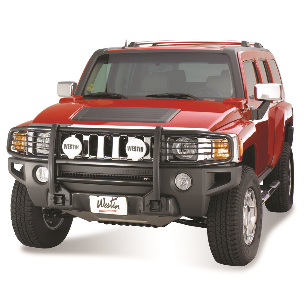 (1-Box)0610-Hummer-H3H3t-1Pc-Black-Sportsman-Grille-Guard