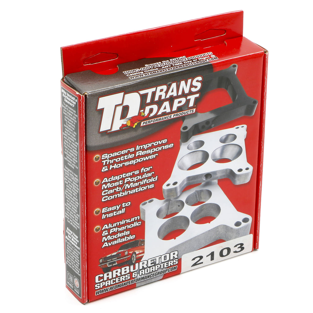 1-In.-Tall-HolleyAfb-4Bbl-Spacer-With-Pcv-Open-Cast-Aluminum-Carb.-Spacer195964-Pontiac-Engines