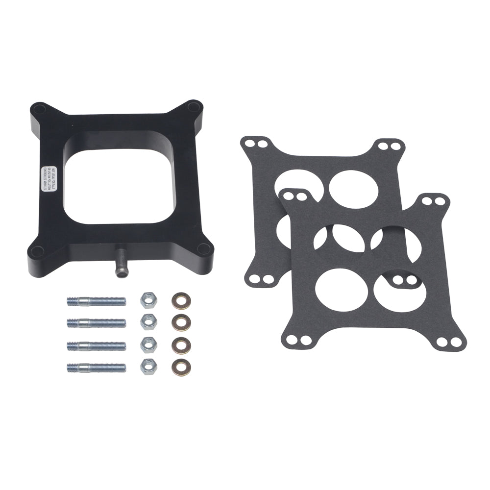 1-In.-Holley-4Bbl-Spacer-With-Pcv-Open-Plastic-Phenolic-Carburetor-Spacer195964-Pontiac-Engines