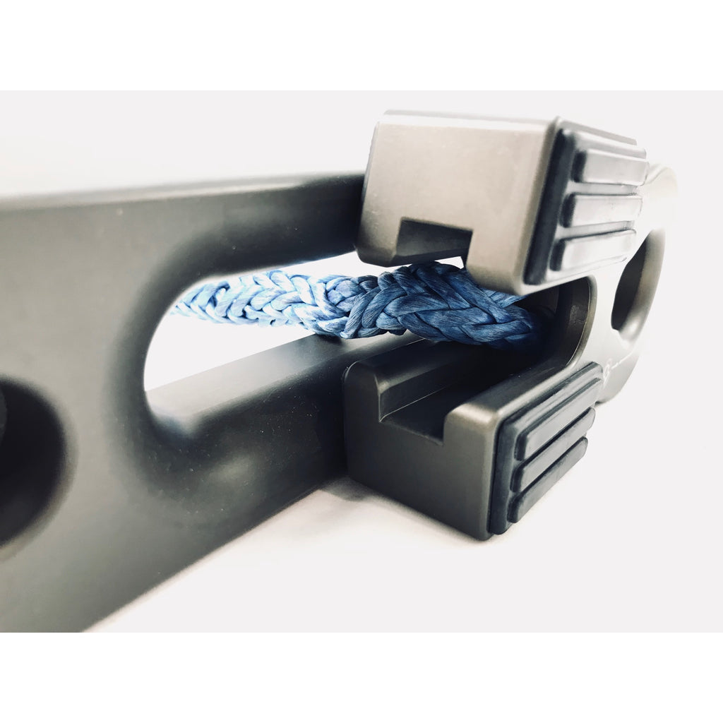 ~(1-Lbs.-6X4x2)~-Flat-Splicer-38-12-In-Synthetic-Rope-Splice-On-Shackle-Mount-Gray
