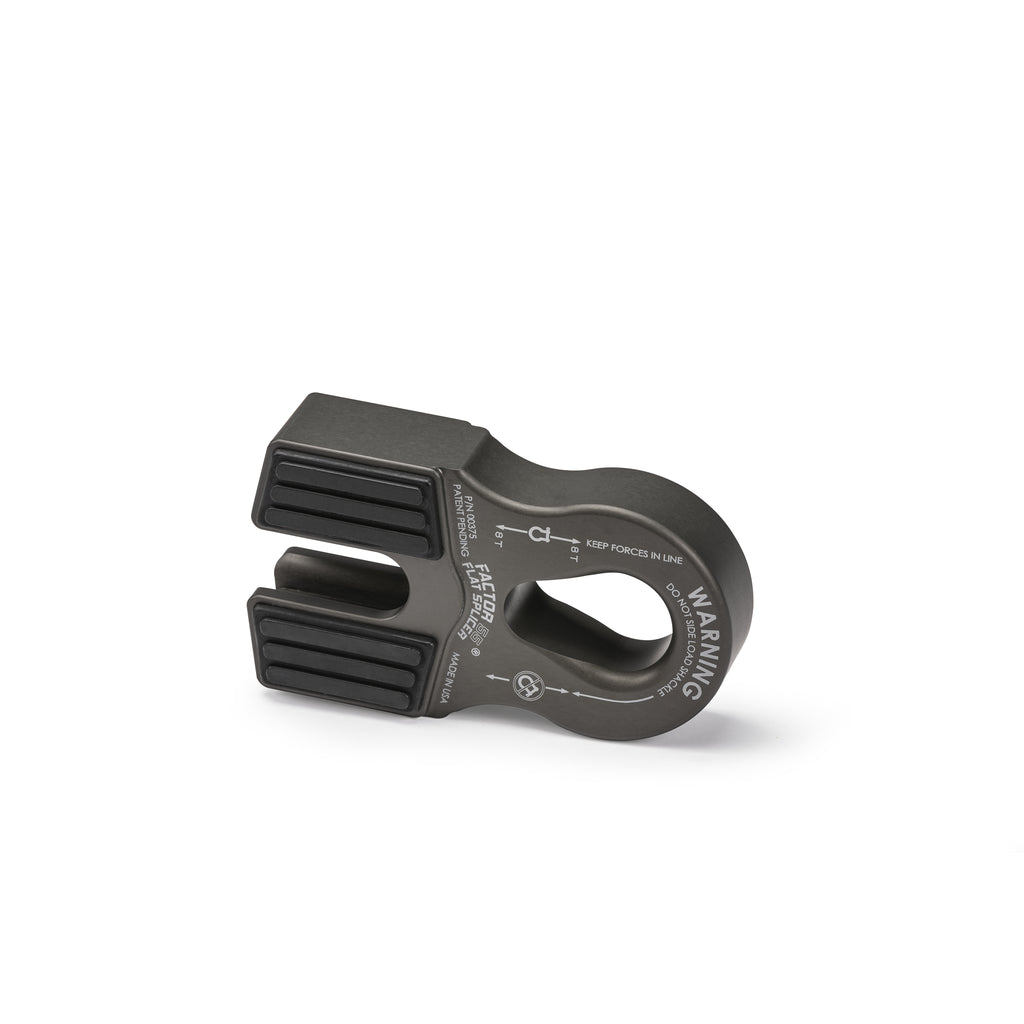 ~(1-Lbs.-6X4x2)~-Flat-Splicer-38-12-In-Synthetic-Rope-Splice-On-Shackle-Mount-Gray