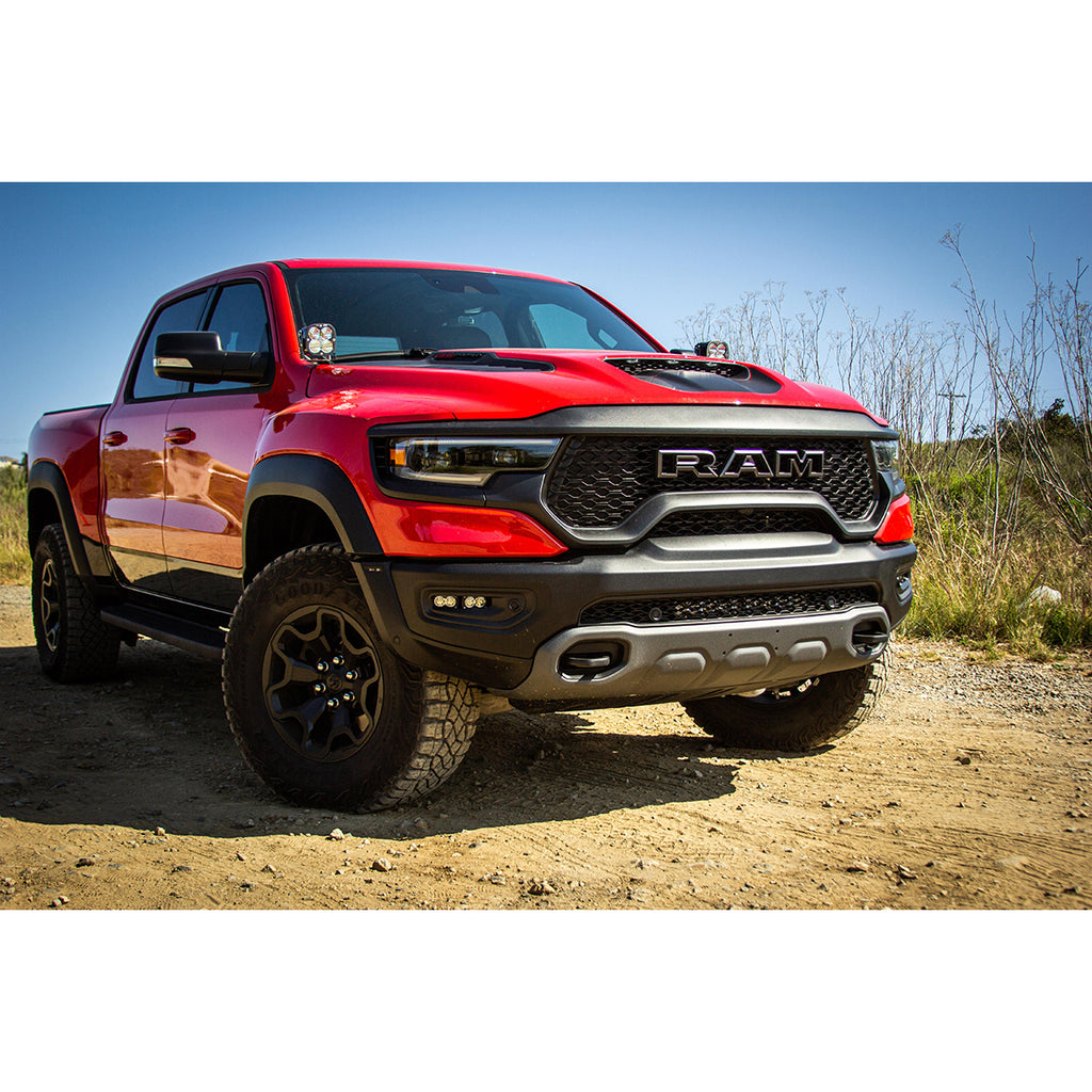 ~(1-Lbs.-1X1x1)~-Dodge-Ram-Rebel-1500-19-On-Dual-S2-Fog-Pocket-Kit-Baja-Designs