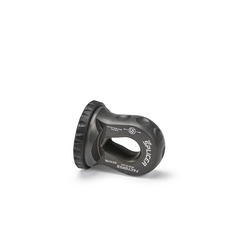 ~(1-Lbs.-4X4x4)~-Splicer-38-12-In-Synthetic-Rope-Splice-On-Shackle-Mount-Gray