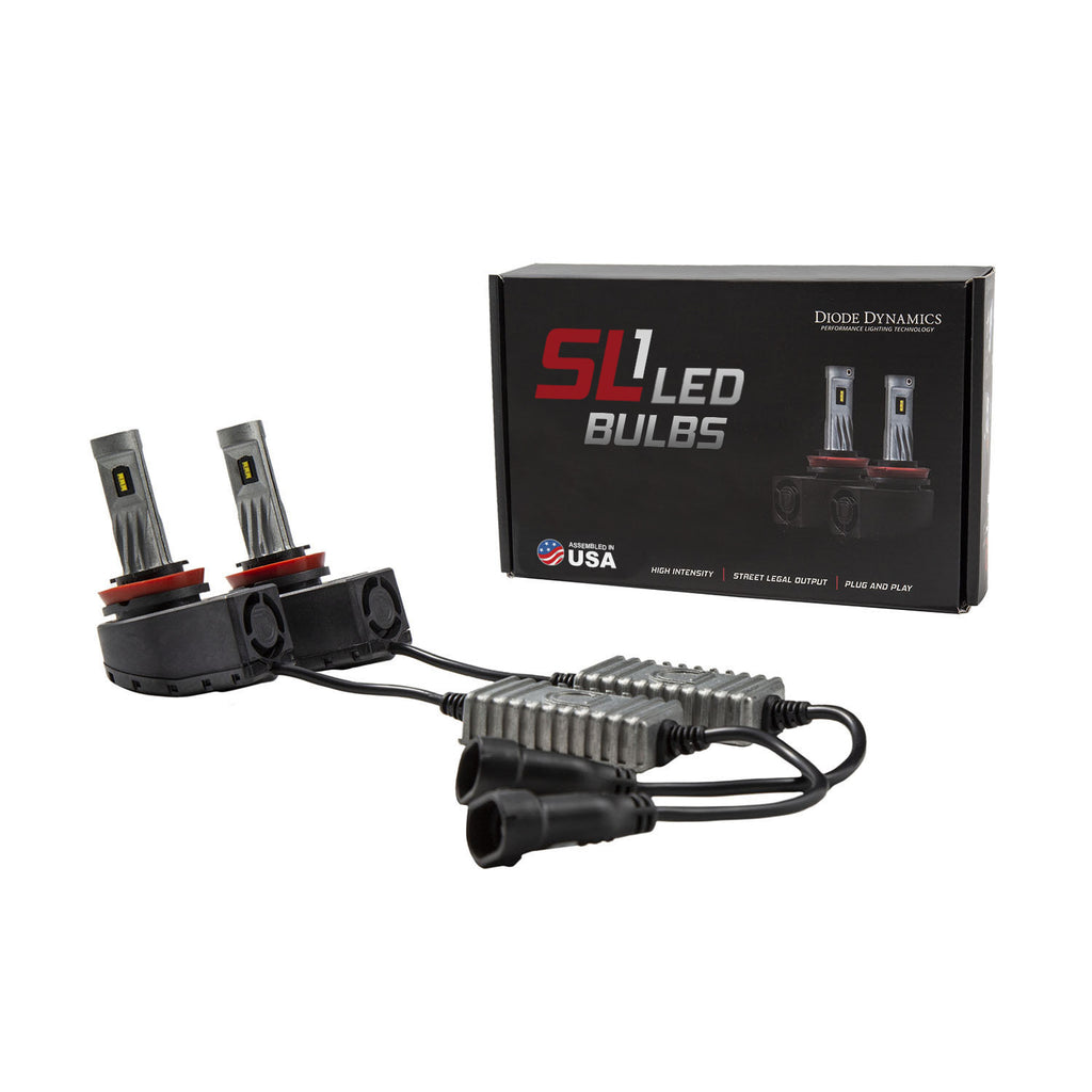 ~(1.2-Lbs.-9X5x2)~-H11-Sl1-Led-Bulbs-Pair-Diode-Dynamics-For-Fog-Lights-Only