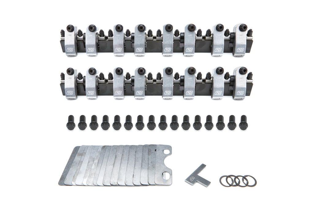 T AND D MACHINE 7322-1.6/1.6 SBF Shaft Rocker Kit w/TFS3 High Port Heads