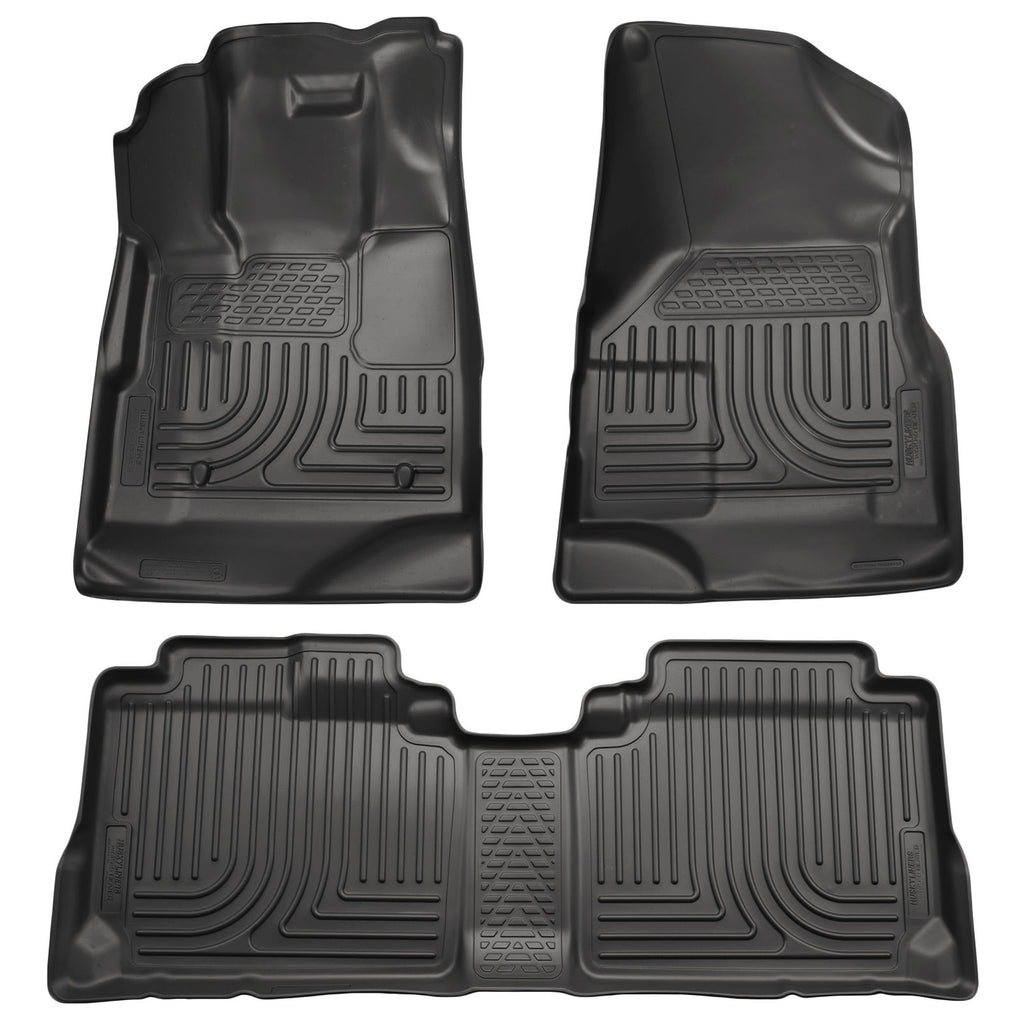 10-12-Cadillac-Srx-Weatherbeater-Combo-Black-Floor-Liners-(One-Piece-For-2Nd-Seat)