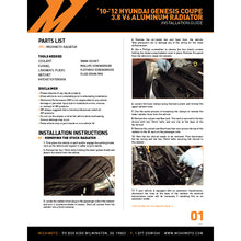 Load image into Gallery viewer, 10-12-Hyundai-Genesis-Coupe-3.8L-V6-Performance-Aluminum-Radiator
