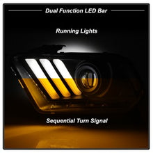 Load image into Gallery viewer, 10-13-Ford-Mustang---Halogen---Projector-Headlights---Led-Signals--Black-(Pro-Yd-Fm2010v2-Bk)