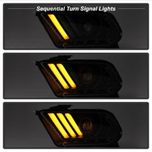 Load image into Gallery viewer, 10-13-Ford-Mustang---Halogen---Projector-Headlights---Led-Signals--Black-(Pro-Yd-Fm2010v2-Bk)