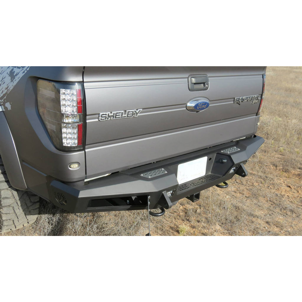 10-14-Ford-F-150-Raptor-Honeybadger-Rear-Bumper-W-Tow-Hooks