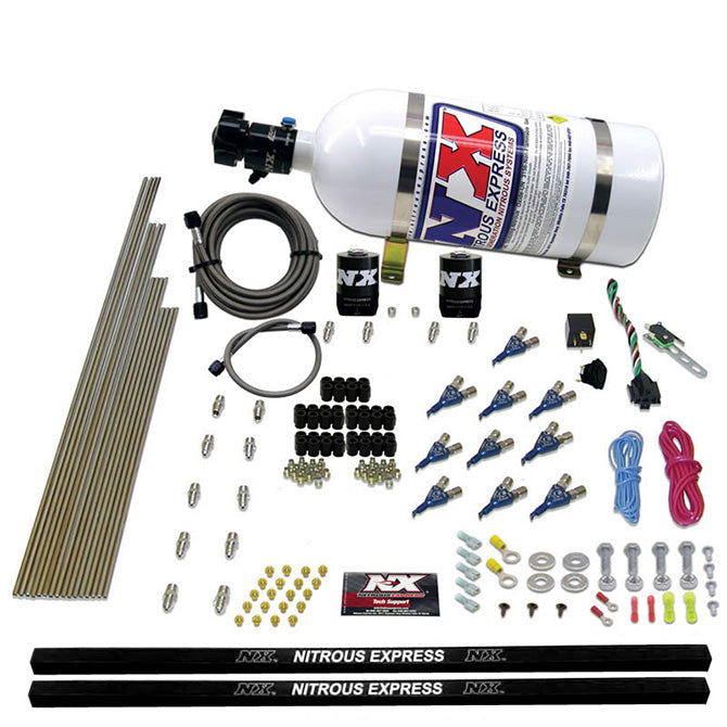10-Cyl-Piranha-Nozzle-Direct-Port-Nitrous-Kit-(250-500Hp)-W10Lb-Bottle