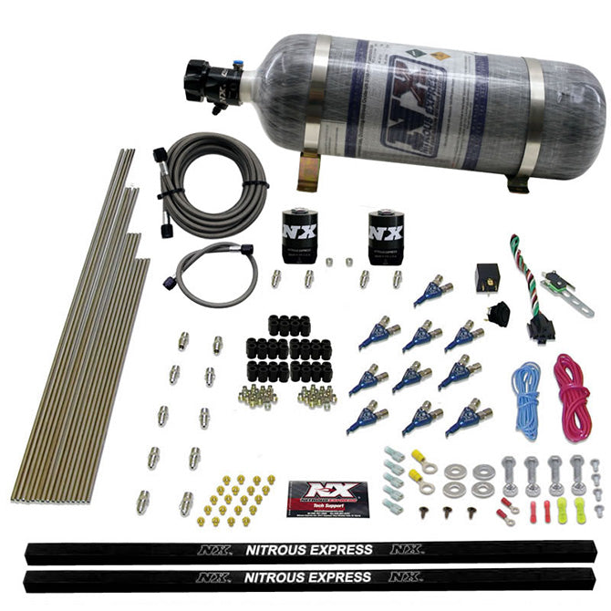 10-Cyl-Piranha-Nozzle-Direct-Port-Nitrous-Kit-(250-500Hp)-WComposite-Bottle