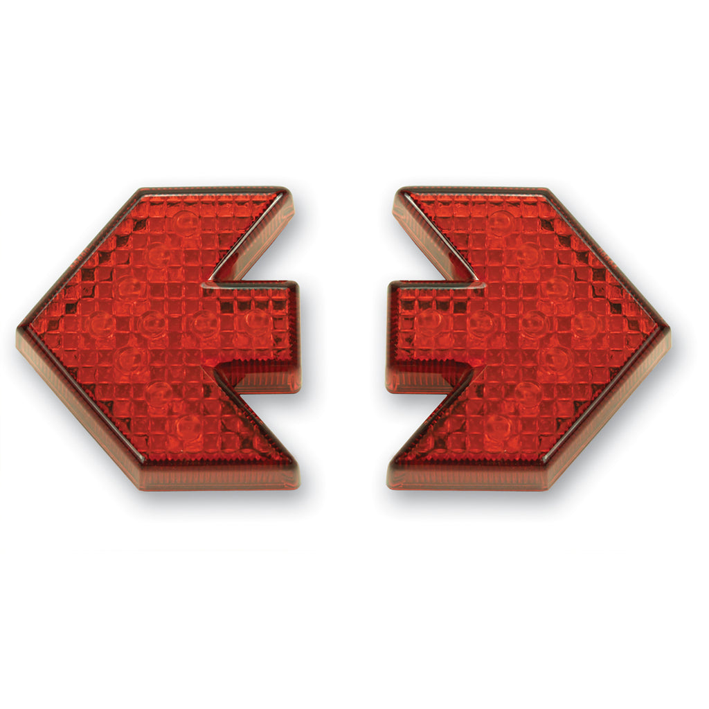 10-Diode-Led-Arrow-Shaped-Light-Red,-Pair