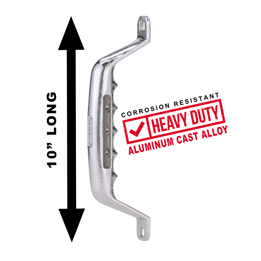 10-Grab-Handle;-Bolt-On;-Cast-Aluminum;-Xm3-Polished;-Single