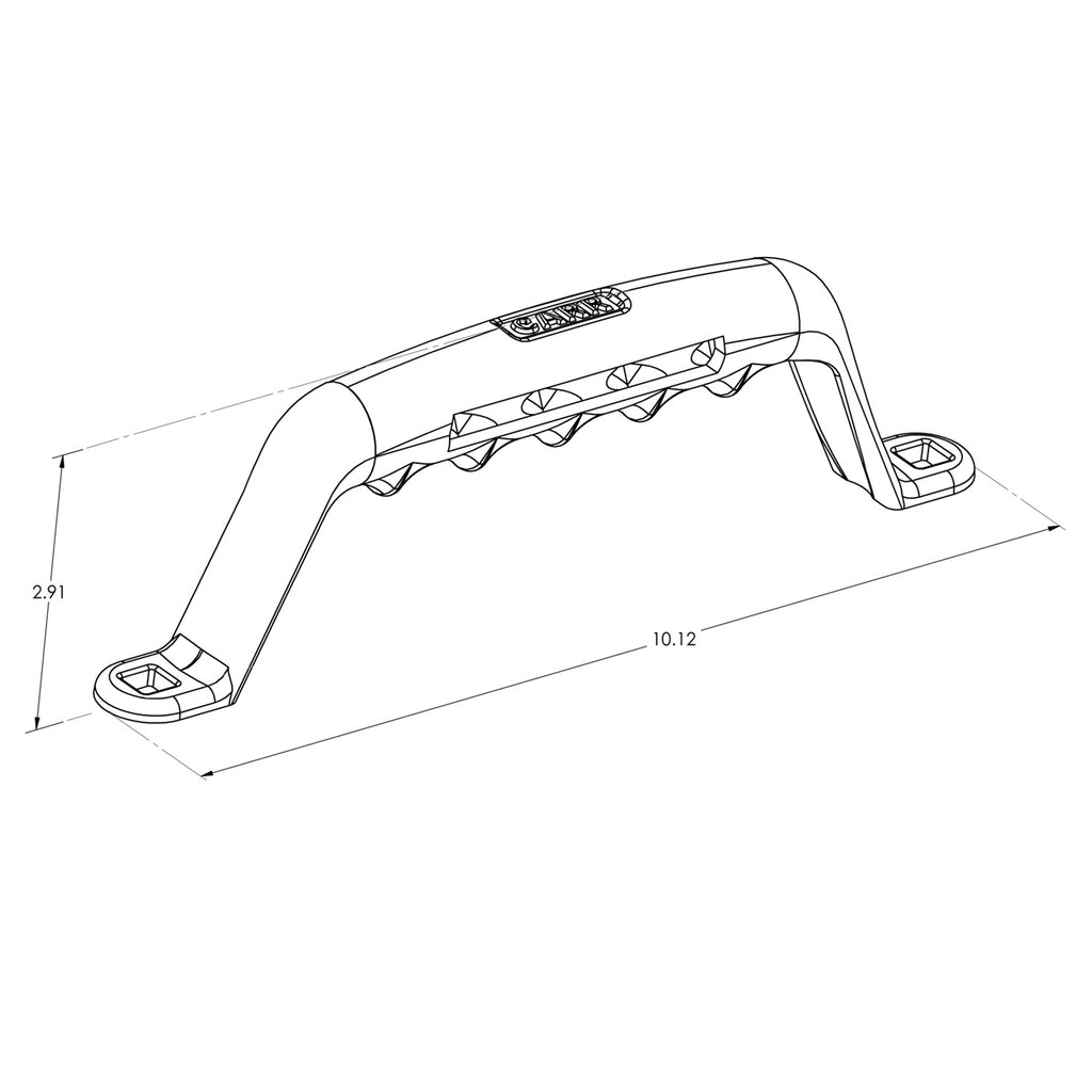 10-Grab-Handle;-Bolt-On;-Cast-Aluminum;-Xm3-Polished;-Single
