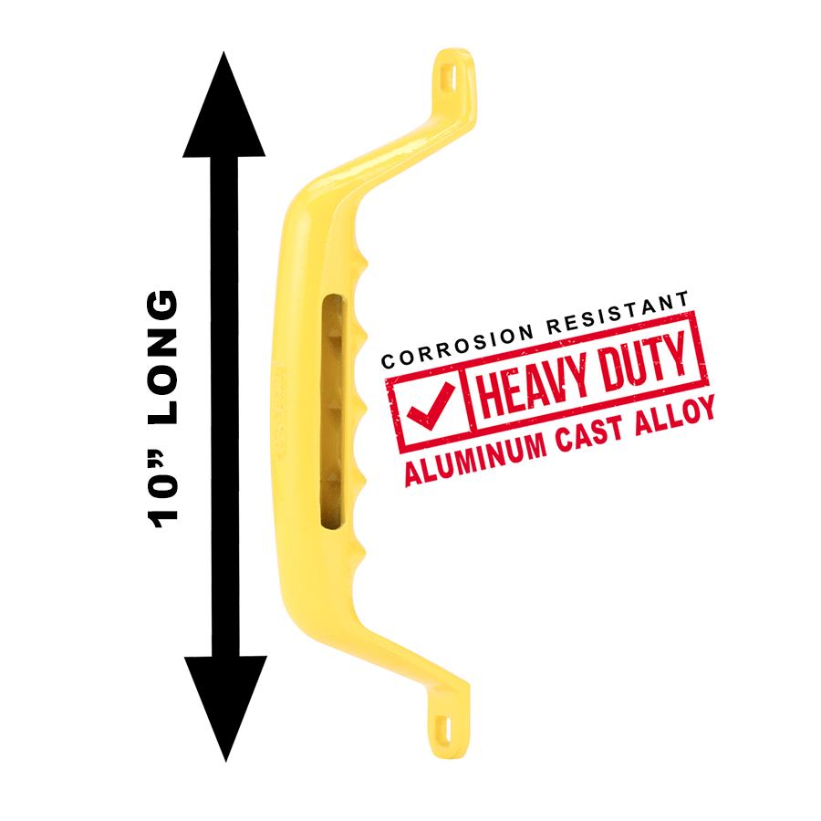 10-Grab-Handle;-Bolt-On;-Cast-Aluminum;-Xp7-Safety-Yellow;-Single