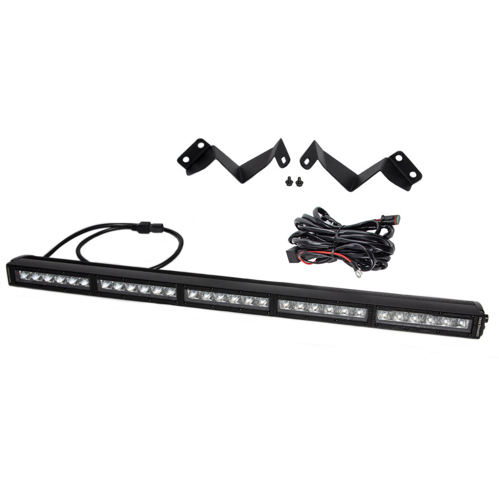 ~(10-Lbs.-36X9x9)~-Tacoma-30-Light-Led-Light-Bar-Kit-16-19-Tacoma-Stealth-Clear-Driving-Diode-Dynamics