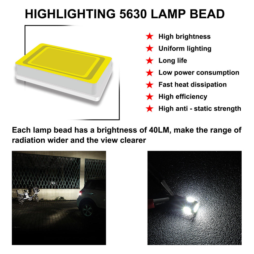 100-Pack-Of-T10-5-Led-(5050)-Replacement-Bulbs-(White)