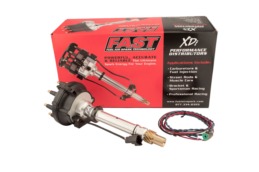 FAST 1000-1510B XDi Sportsman Large Cap Distributor for Small and Big Block Chevrolet for Select Avanti II, Bizzarrini GT America, Buick Century, Buick Commercial Chassis, Buick Regal, Buick Roadmaster, Buick Skylark, Cadillac Brougham, Cadillac