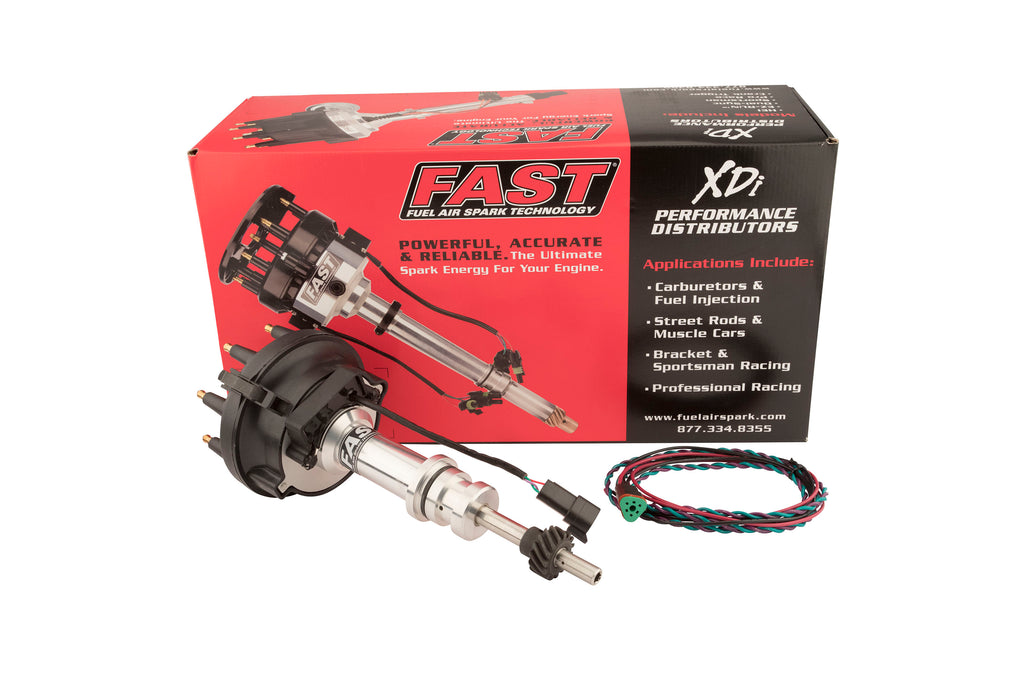 FAST 1000-1610 XDi Sportsman Large Cap Distributor for Small Block Ford for Select Ford B-100, Ford B-150, Ford B-200, Ford B-200 Panel, Ford Bronco, Ford Cougar, Ford Country Squire, Ford E-100 Econoline, Ford E-100 Econoline Club Wagon, Ford E-150