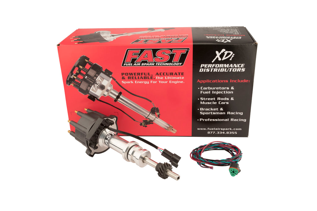 FAST 1000-1611 XDi Sportsman Small Cap Distributor for Small Block Ford for Select Ford B-100, Ford B-150, Ford B-200, Ford B-200 Panel, Ford Bronco, Ford Cougar, Ford Country Squire, Ford E-100 Econoline, Ford E-100 Econoline Club Wagon, Ford E-150