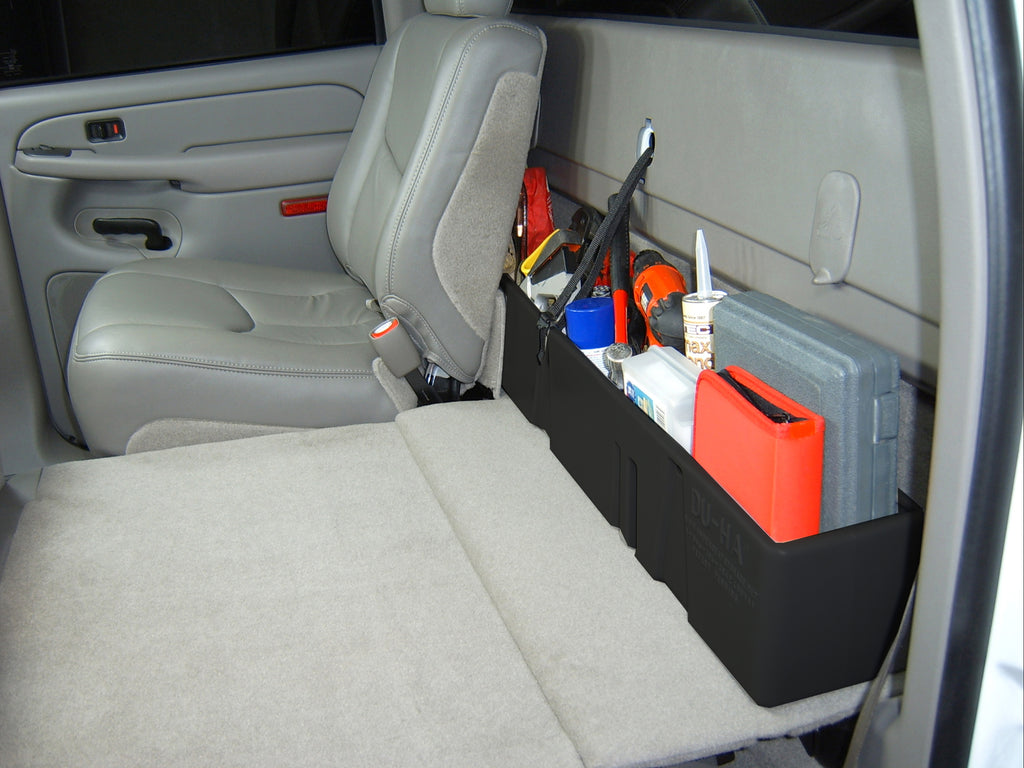 DU-HA 10013 DÜHA 10013 Behind-the-Seat Storage / Gun Case - Black for Select Chevrolet Silverado HD, Chevrolet Silverado HD Classic, Chevrolet Silverado 2500, Chevrolet Silverado HD, Chevrolet Silverado HD Classic, Chevrolet Silverado 3500, Chevrolet