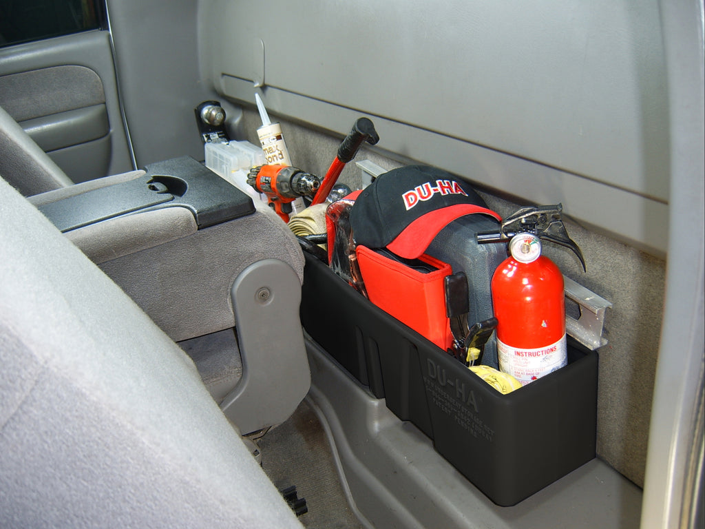 DU-HA 10026 DÜHA 10026 Behind-the-Seat Storage / Gun Case - Black for Select Chevrolet Silverado 1500, Chevrolet Silverado Classic, Chevrolet Silverado 2500, Chevrolet Silverado HD, Chevrolet Silverado HD Classic, Chevrolet Silverado 3500, Chevrolet