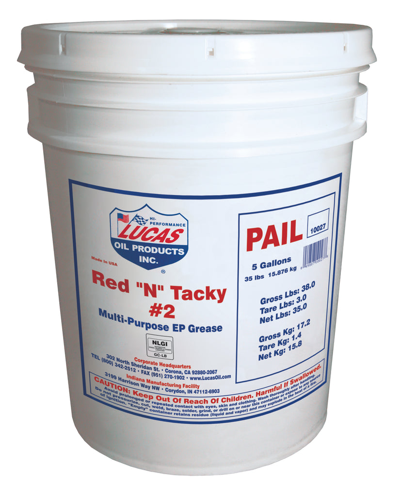 Lucas Oil Products 10027 Red "N" Tacky Grease NLGI#2