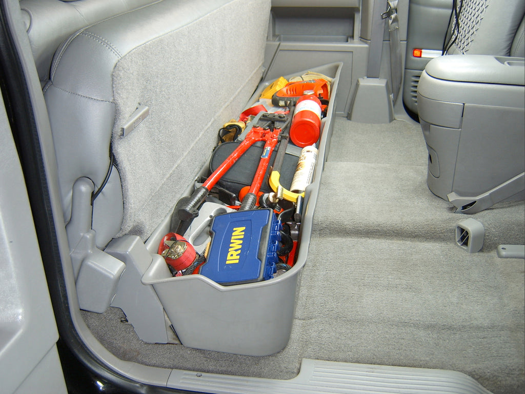DU-HA 10037 DÜHA 10037 Underseat Storage / Gun Case - Black for Select Chevrolet C1500, Chevrolet C2500, Chevrolet C3500, Chevrolet K1500, Chevrolet K2500, Chevrolet K3500, GMC C1500, GMC C2500, GMC C3500, GMC K1500, GMC K2500, GMC K3500