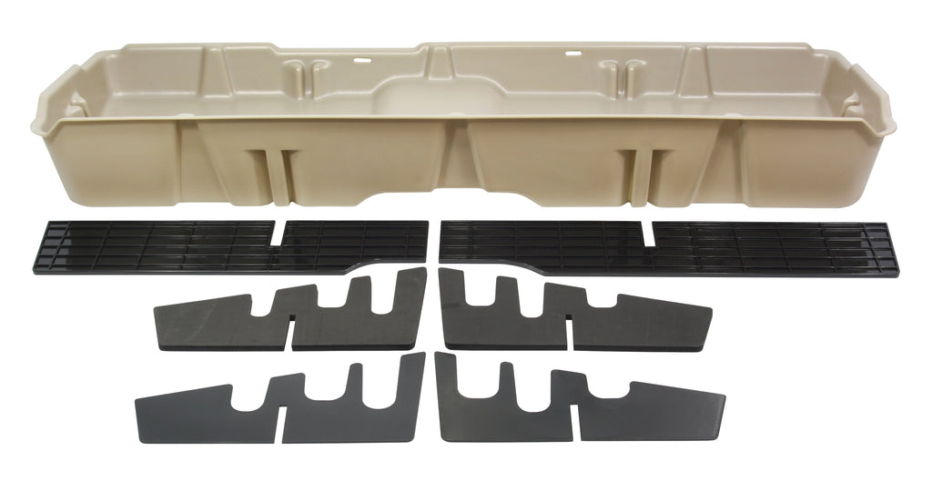 DU-HA 10044 DÜHA 10044 Underseat Storage / Gun Case - Tan for Select Chevrolet Silverado 1500, Chevrolet Silverado 2500, Chevrolet Silverado HD, Chevrolet Silverado HD, GMC Sierra, GMC Sierra 1500, GMC Sierra HD, GMC Sierra HD
