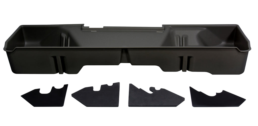 DU-HA 10045 DÜHA 10045 Underseat Storage / Gun Case - Dark Gray for Select Chevrolet Silverado 1500, Chevrolet Silverado 2500, Chevrolet Silverado HD, Chevrolet Silverado HD, GMC Sierra 1500, GMC Sierra HD, GMC Sierra HD