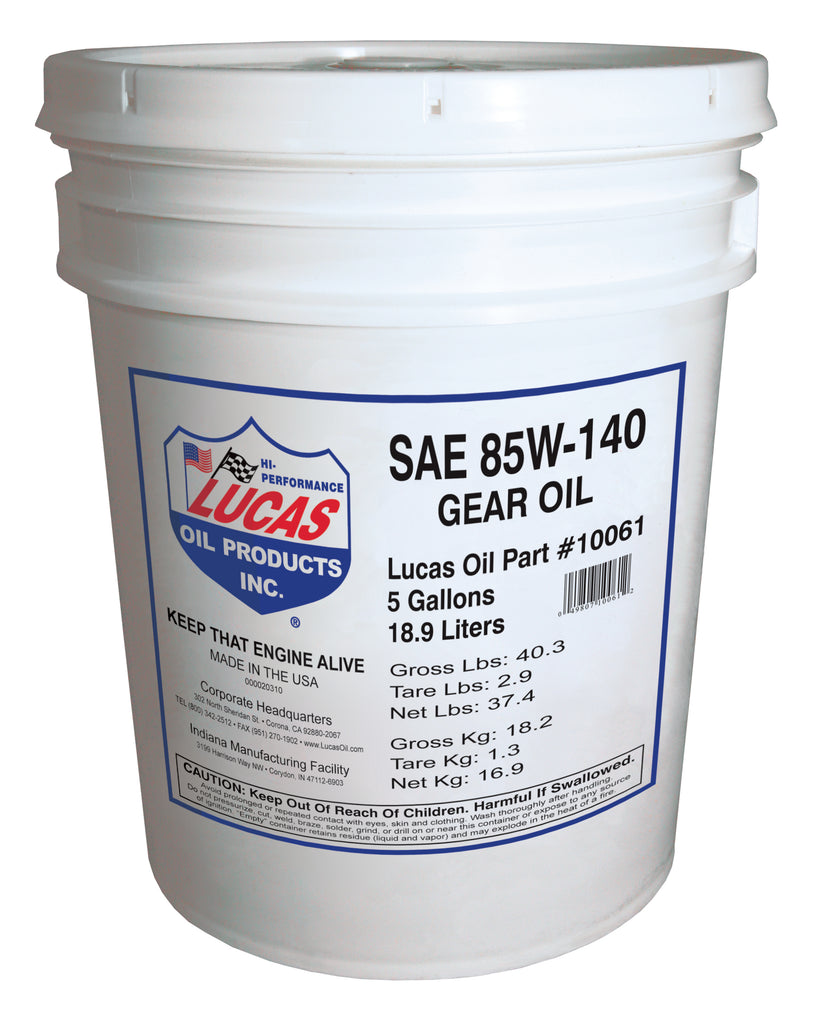 Lucas Oil Products 10061 SAE 85W-140 Plus Heavy Duty Gear Oil