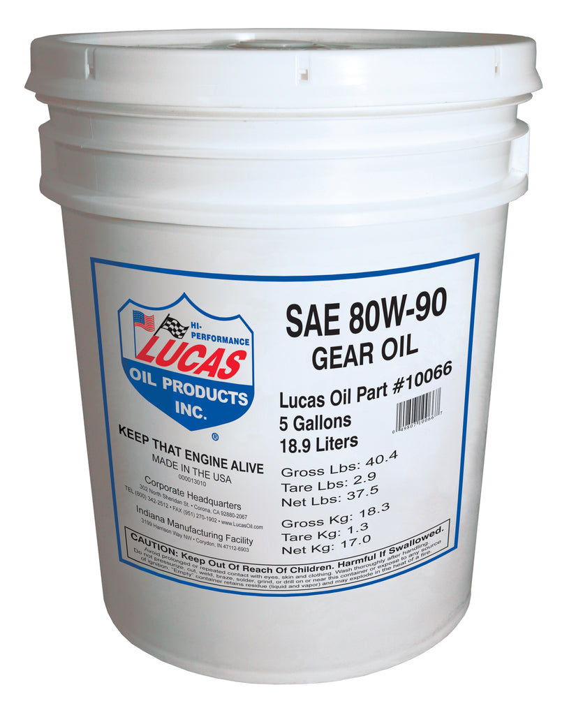 Lucas Oil Products 10066 SAE 80W-90 Heavy Duty Gear Oil