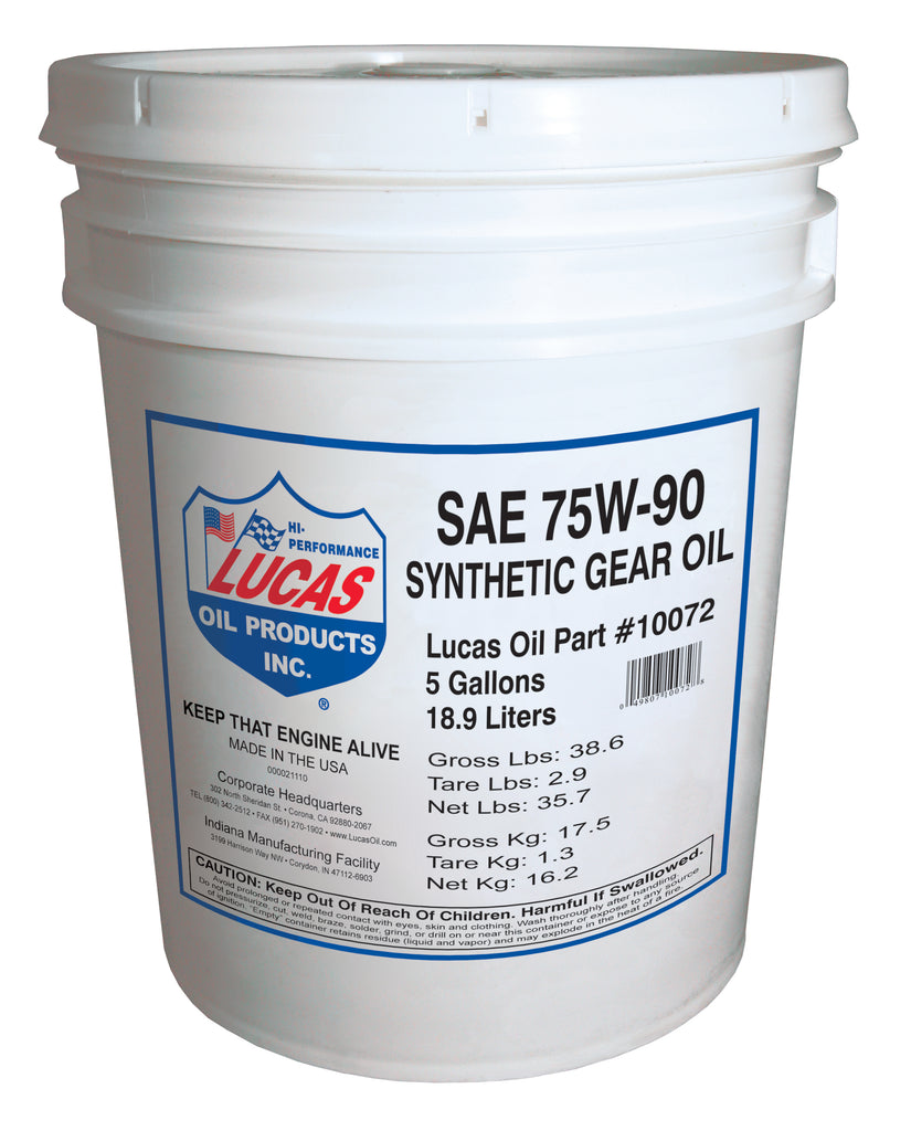 Lucas Oil Products 10072 Synthetic SAE 75W-90 Trans & Diff Lube