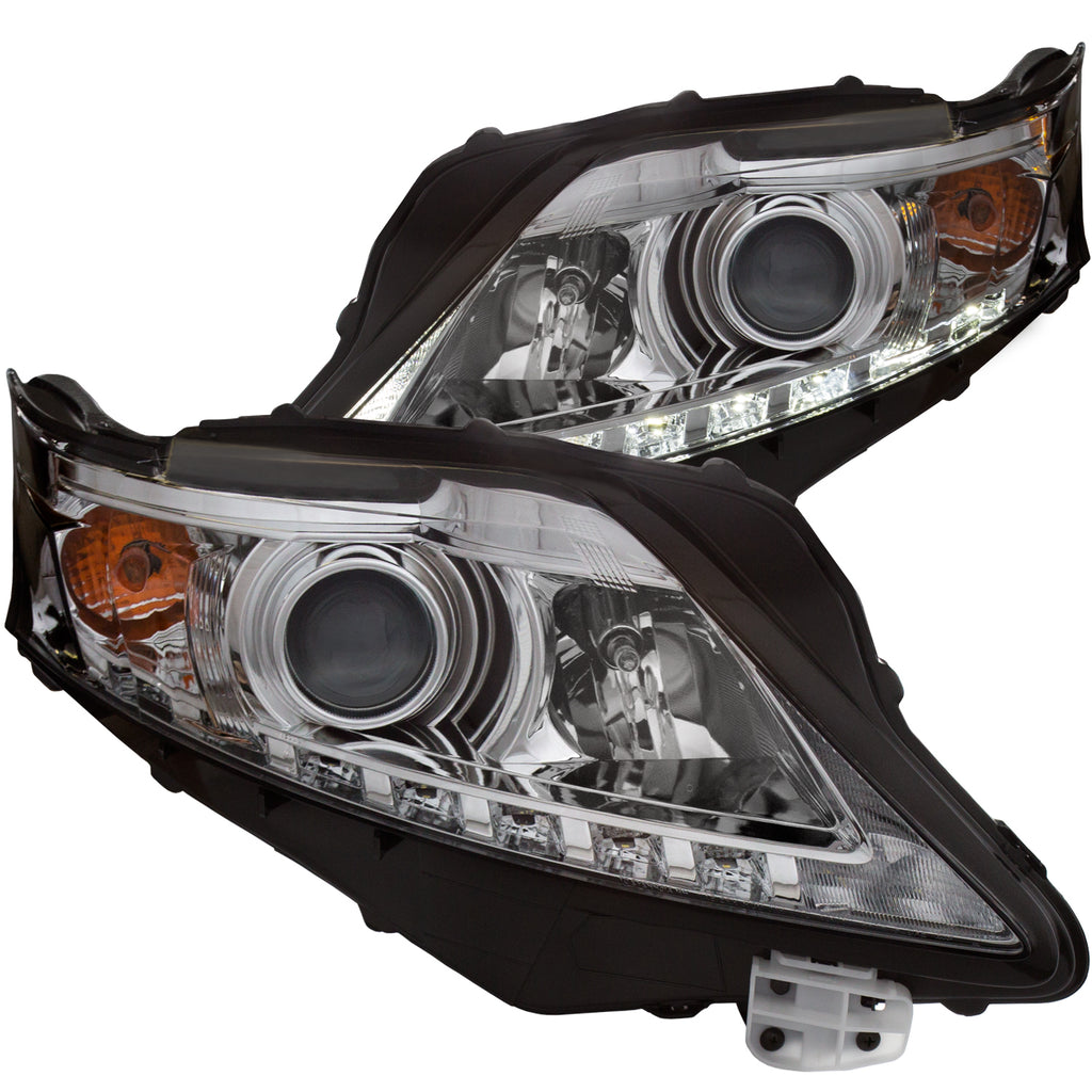 1012-Rx350-Projector-Headlights-WUbar-Chrome-Clear-DriverPassenger