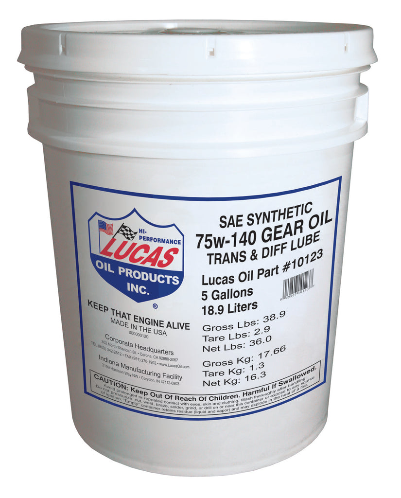 Lucas Oil Products 10123 Synthetic SAE 75W-140 Trans & Diff Lube