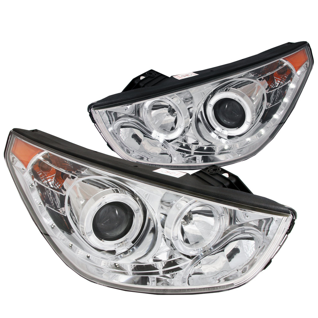 1014-Tucson-Projector-W2-Halos-Chrome-Clear-Headlights