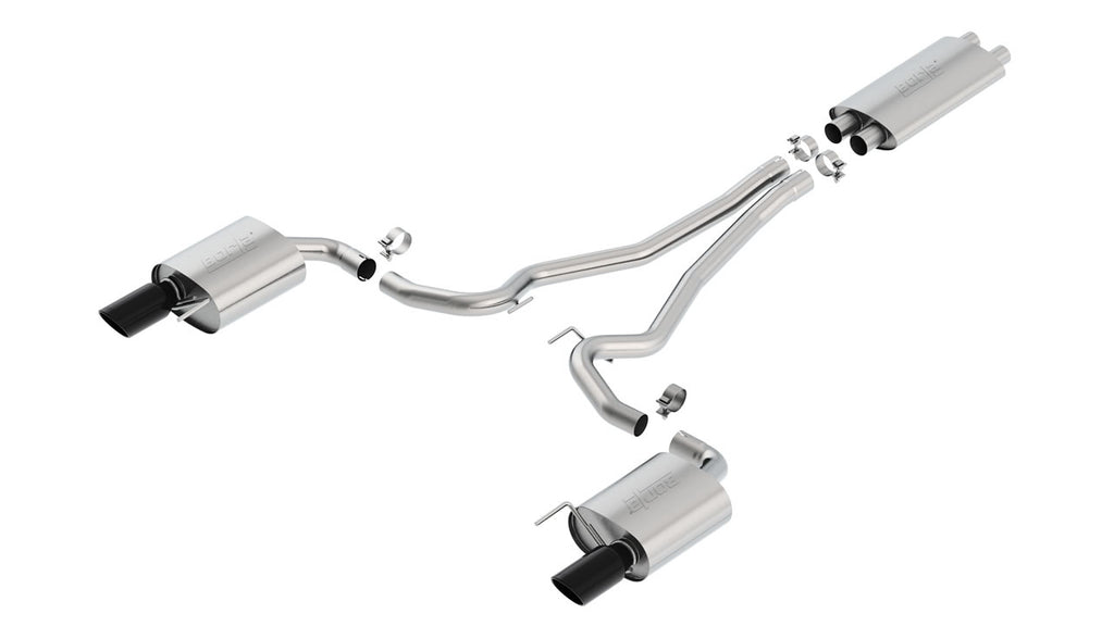 Borla 1014040BC Cat-Back Exhaust System - EC-Type - Touring for Select Ford Mustang