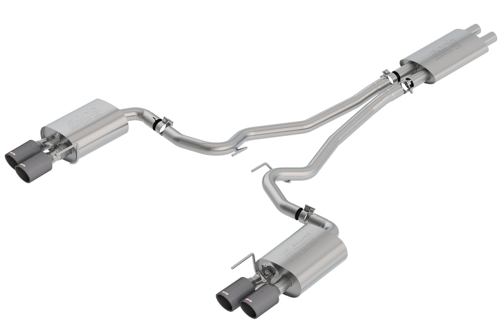 Borla 1014045CF Cat-Back Exhaust System - EC-Type - Touring for Select Ford Mustang