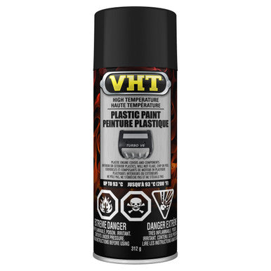 VHT Paint CSP820 High Temperature Plastic Paint, Matte, Black - 312g